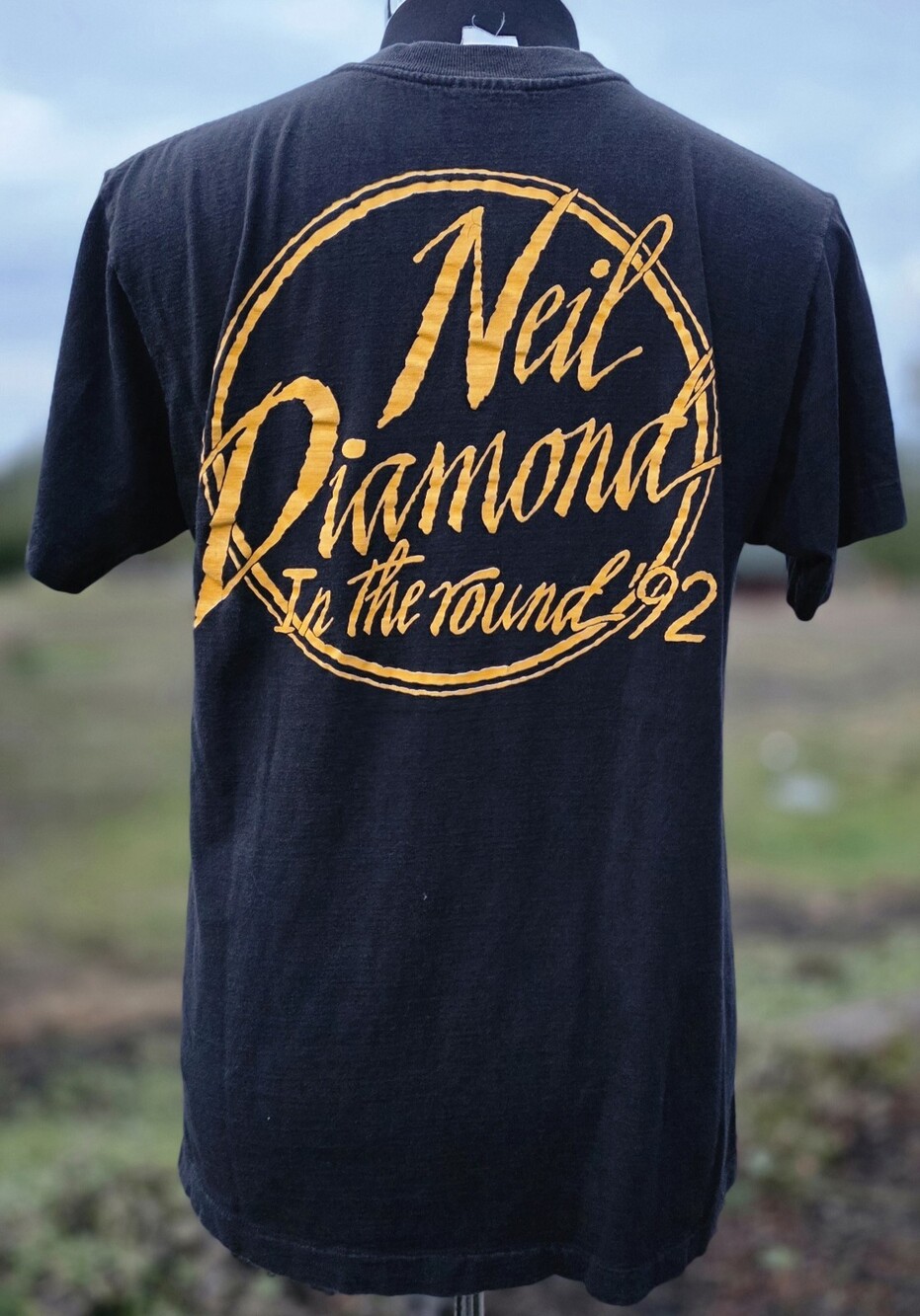 Vintage 90s Neil Diamond Shirt Mens Large In The Round Big Logo 1992 Original 🔥